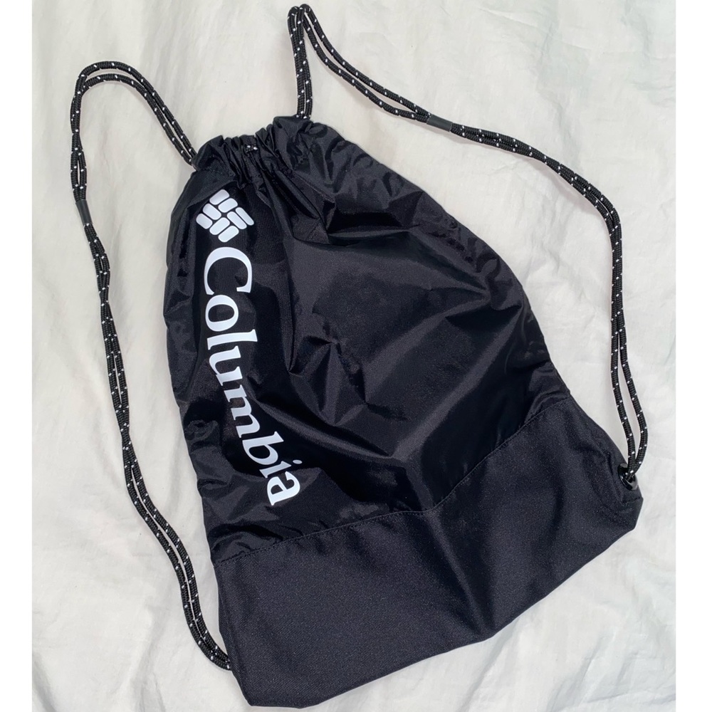 Columbia Black Drawstring Backpack